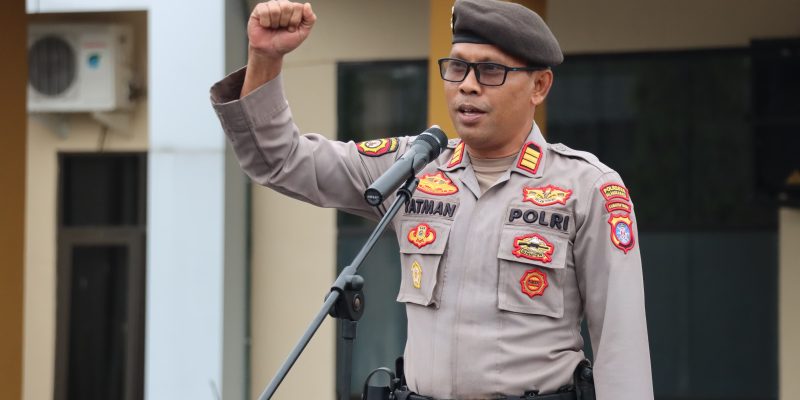 Amanat Apel Pagi, Kasatsamapta Polresta Palangka Raya Ingatkan Integritas sebagai Anggota Polri