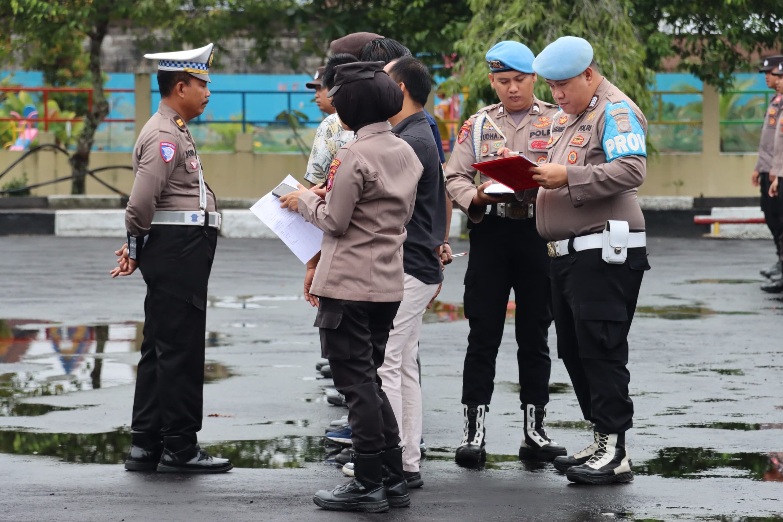 Waspers Apel Pagi, Sipropam Polresta Palangka Raya Cek Absensi Setiap Satfung