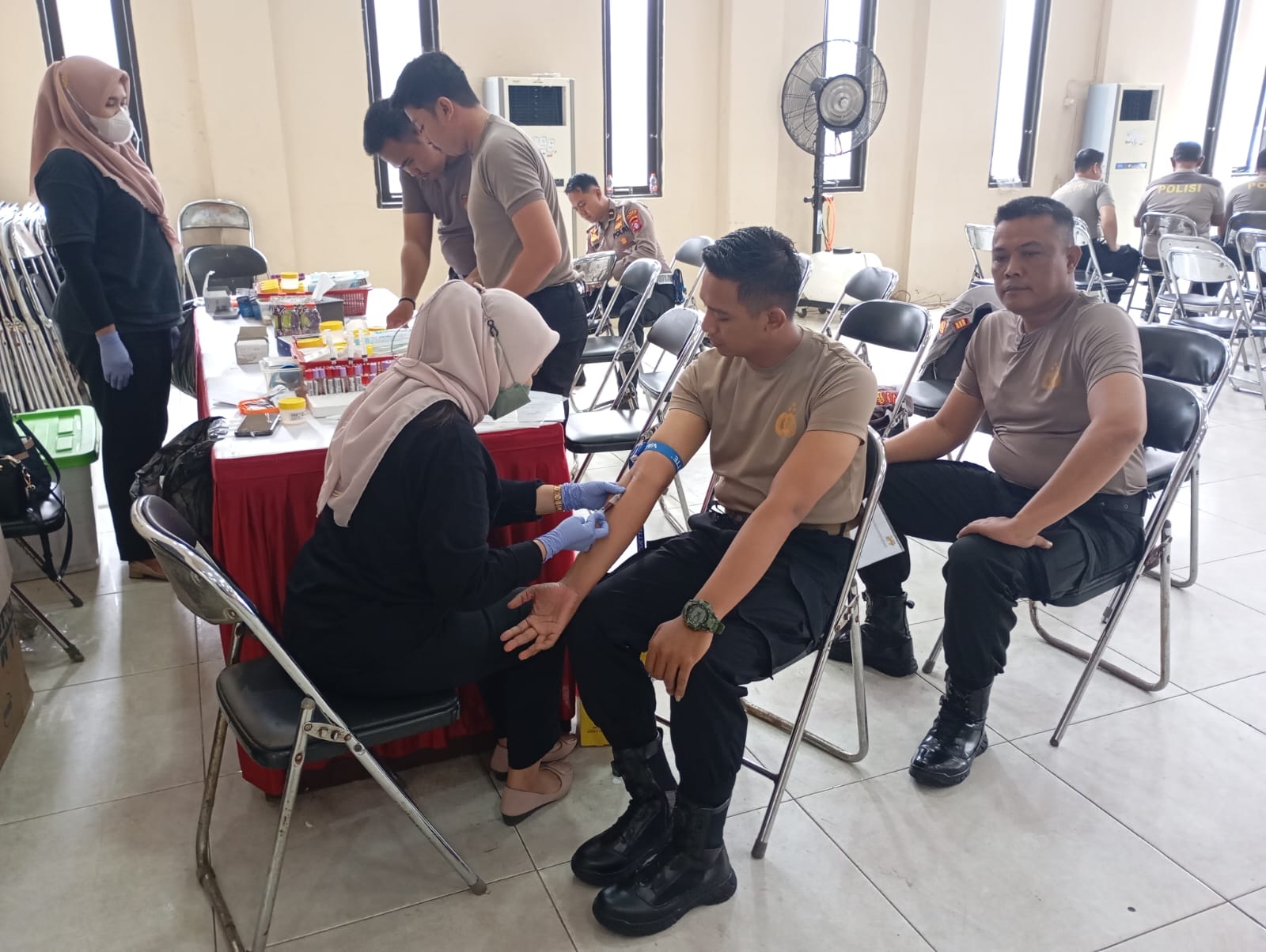 Seksi Dokkes Dampingi Pelaksanaan MCU Personel Polresta Palangka Raya