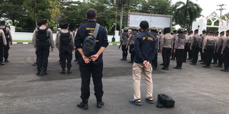 Optimalkan Tugas, Sidokkes Polresta Palangka Raya Cek Kondisi kesehatan Personel Pam Aksi Damai