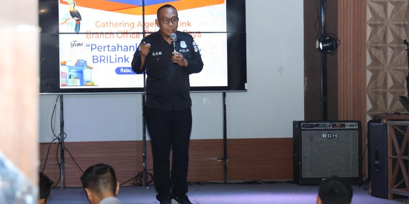 Pembicara di Gathering Agen BRILink Palangka Raya, Humas Polda Kalteng Sampaikan Bahaya dan Pencegahan Judi Online