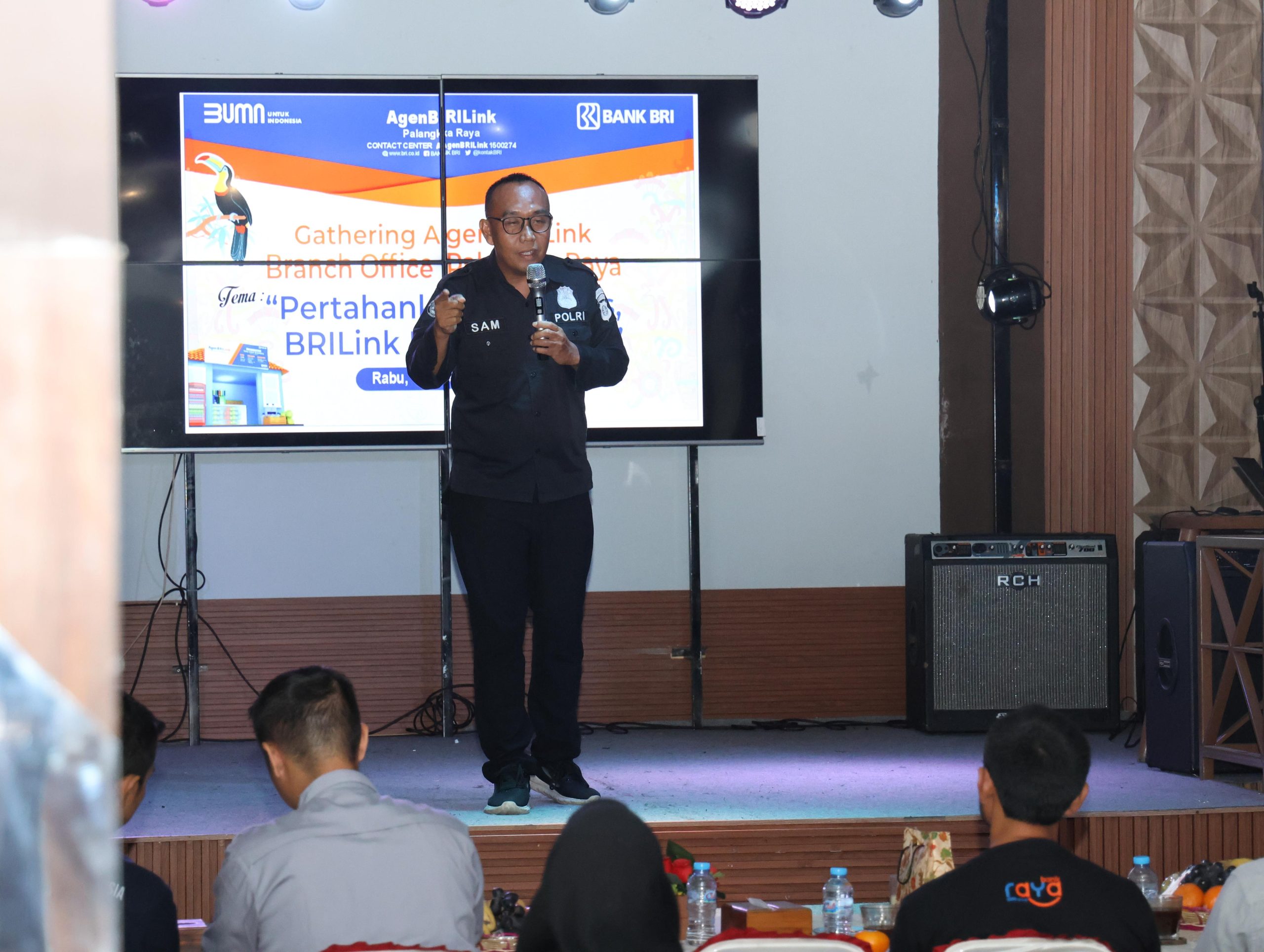 Pembicara di Gathering Agen BRILink Palangka Raya, Humas Polda Kalteng Sampaikan Bahaya dan Pencegahan Judi Online