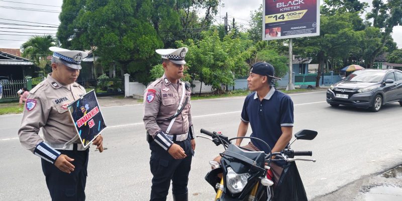 Dalam Operasi Keselamatan Telabang 2025, Satlantas Polresta Palangka Raya Temukan Pengendara Tanpa Helm