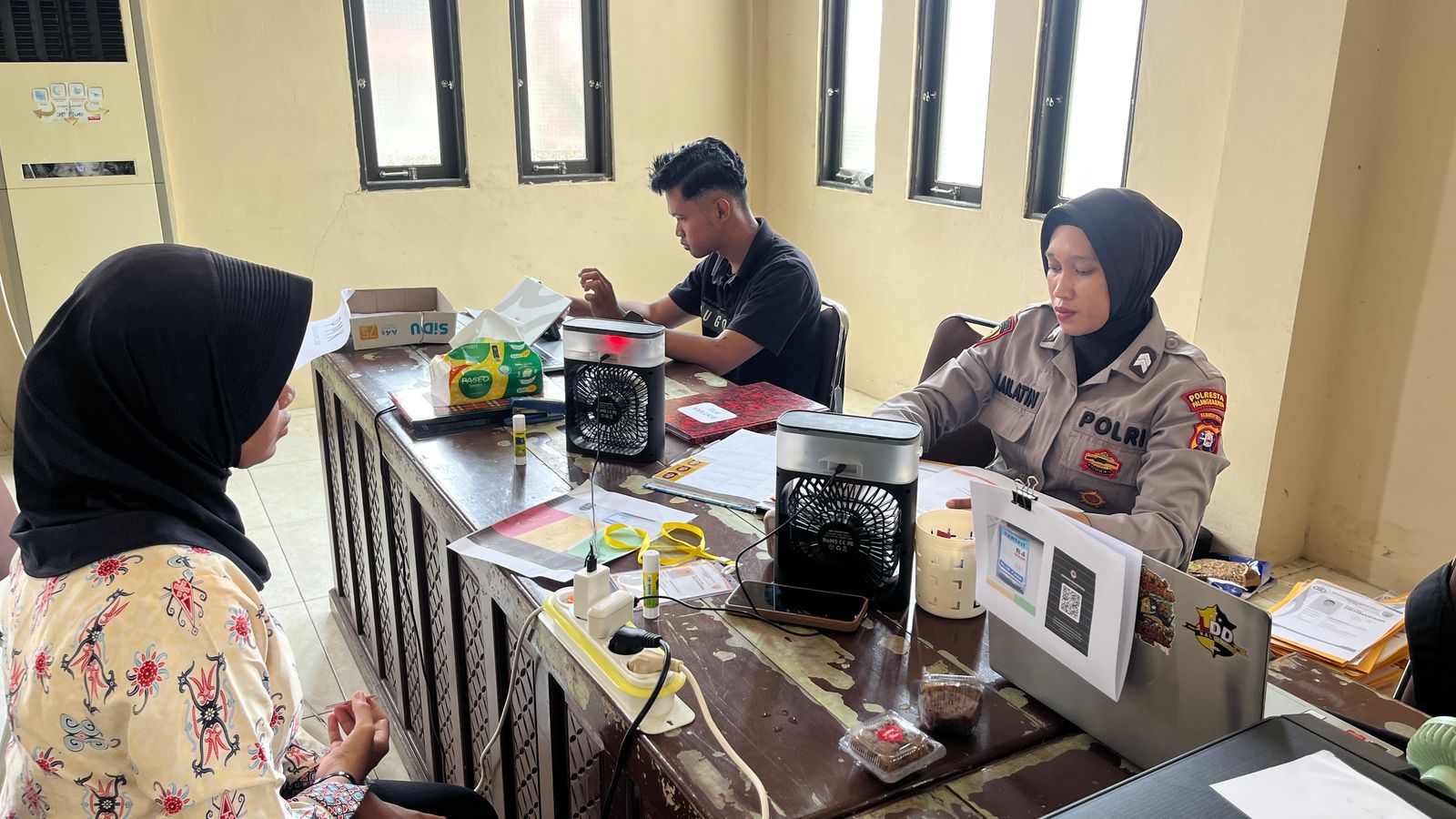 Bagian SDM Polresta Palangka Raya Verifikasi Administrasi Pendaftaran Polri