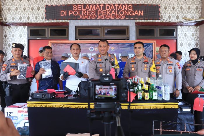 Polres Pekalongan Gelar Konferensi Pers Hasil Dari Kegiatan Rutin Yang Dioptimalkan