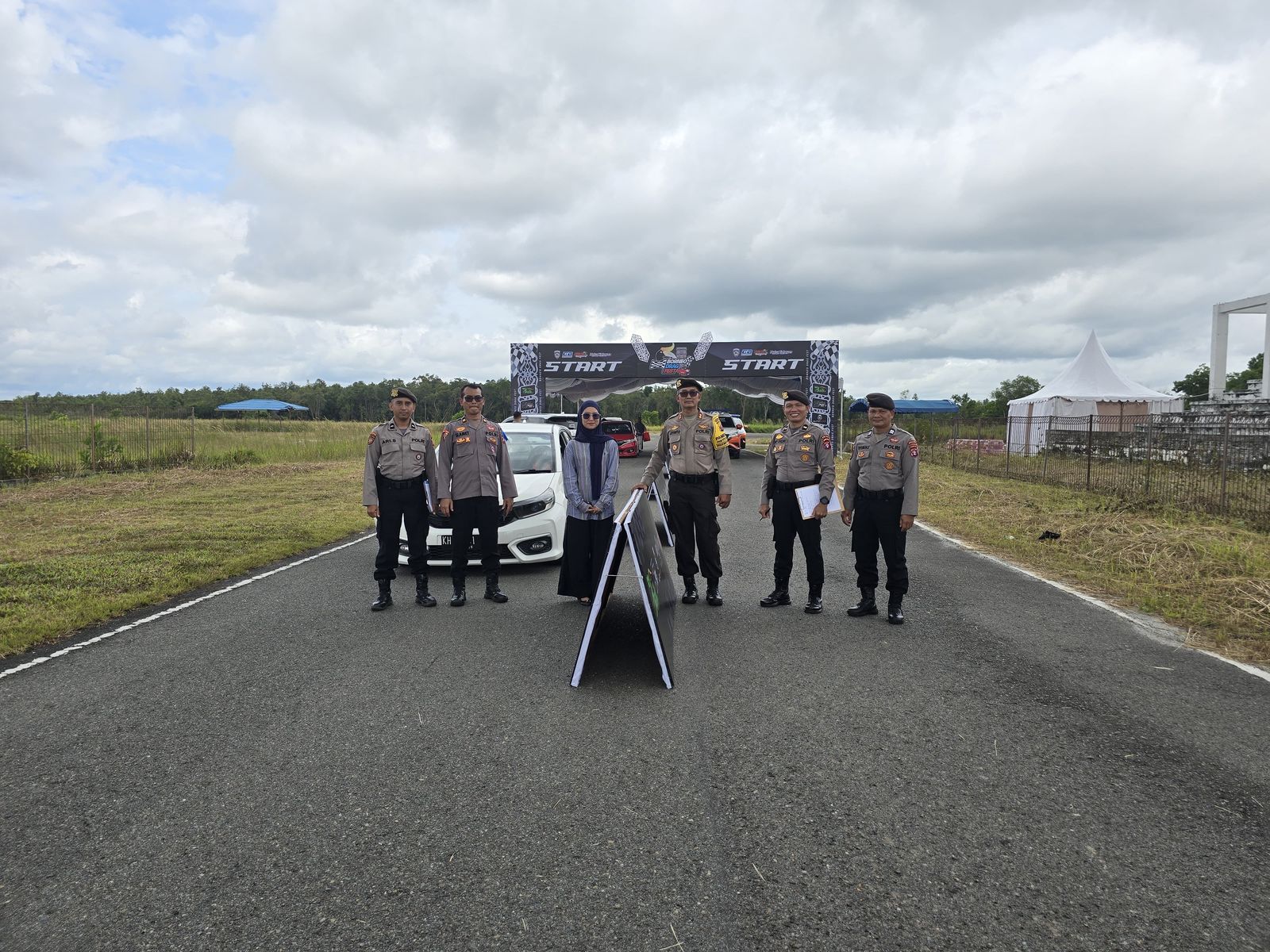 Satpamobvit Polresta Palangka Raya Lakukan Risk Assessment untuk Event Borneo Drag Fest di Sirkuit Sabaru