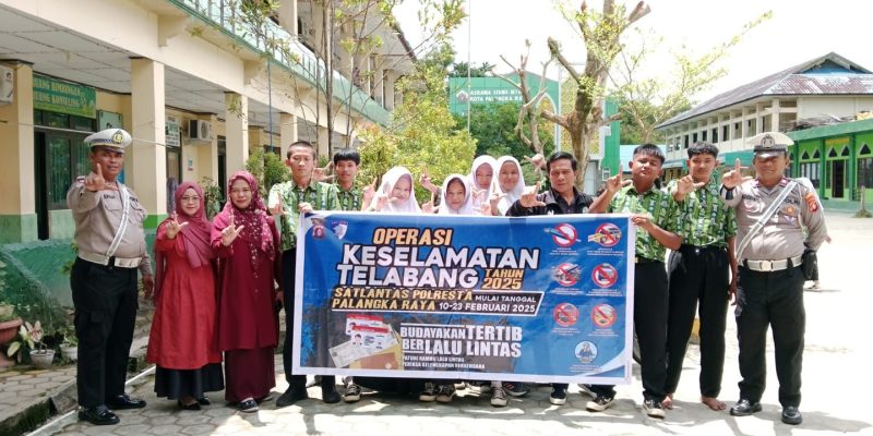 Kunjungi MTsN 2 Palangka Raya, Satlantas Gelar Dikmas Lantas dan Sosialisasi Operasi Keselamatan Telabang 2025