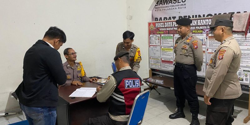 KRYD Polresta Palangka Raya Kunjungi Kantor Bawaslu dan Sampaikan Imbauan Kamtibmas