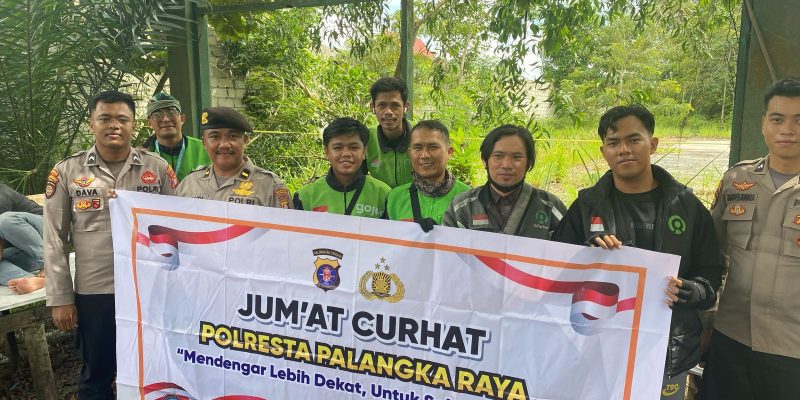 Satpamobvit Polresta Palangka Raya Gelar Jum’at Curhat Bersama Ojol