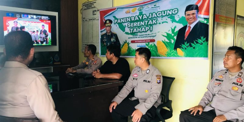 Polsek Rakumpit Ikuti Zoom Arahan Panen Raya Jagung Serentak Tahap I di Mapolsek