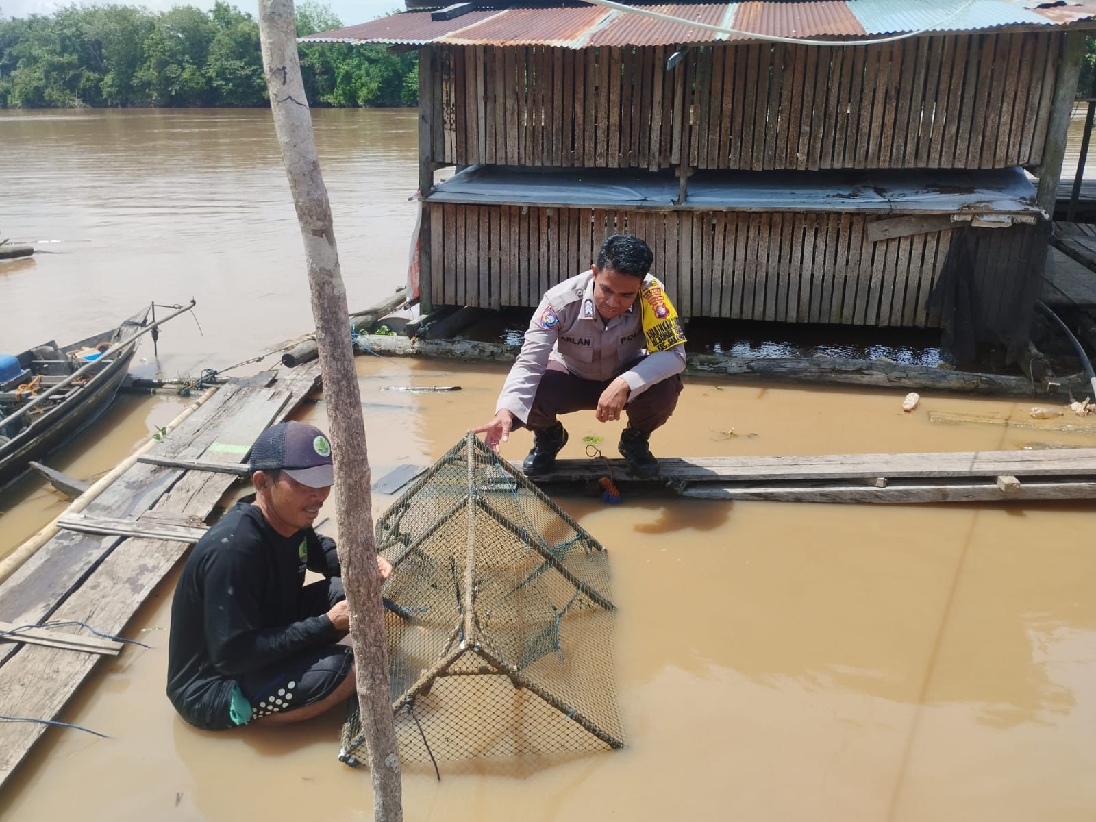 Polsek Sabangau Rangkul Pemilik Keramba Ikan di Bereng Bengkel Demi Dukung Program Ketahanan Pangan