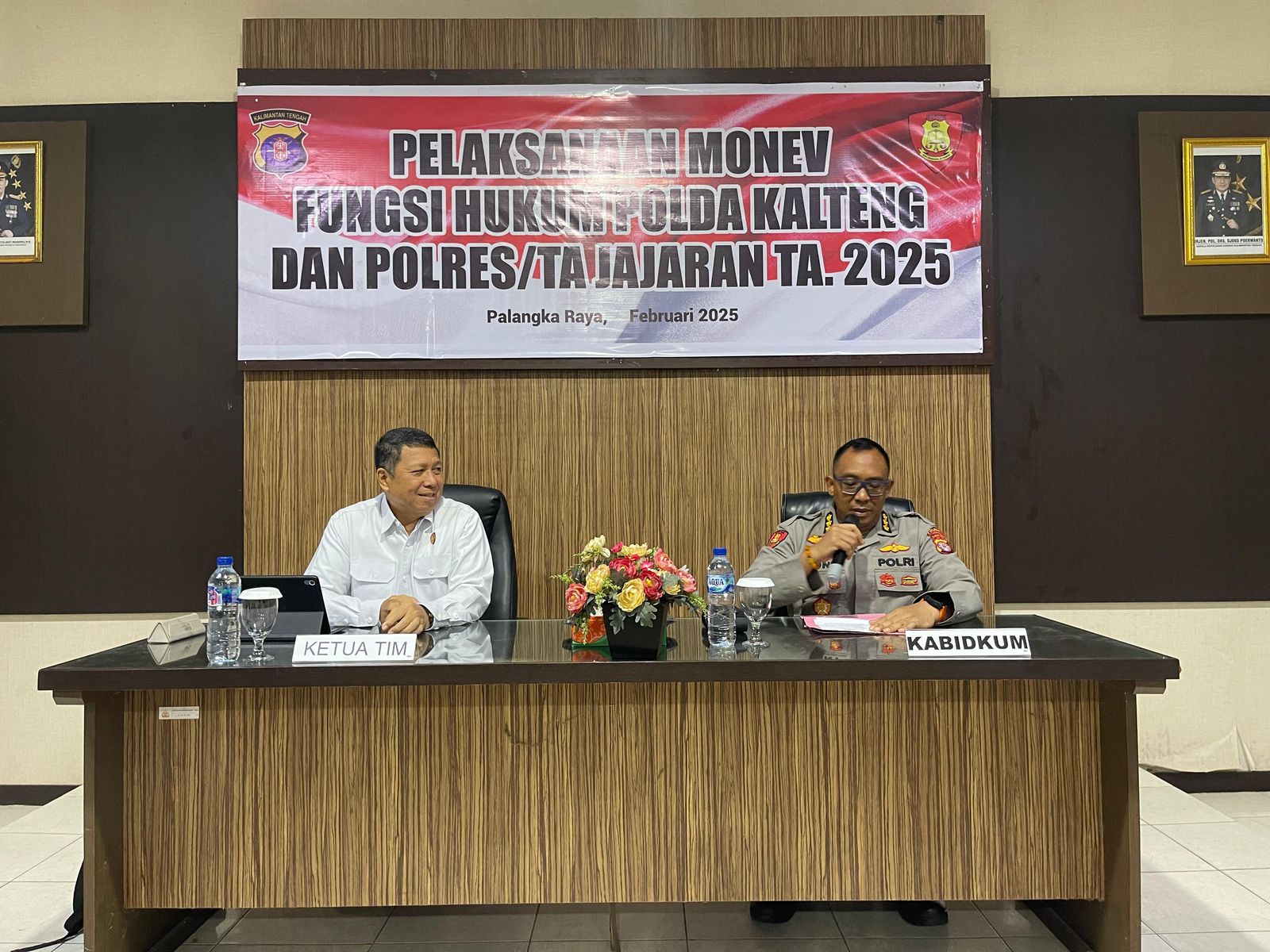 Kasi Hukum Polresta Palangka Raya Hadiri Monev Fungsi Hukum oleh Divkum Polri di Polda Kalteng