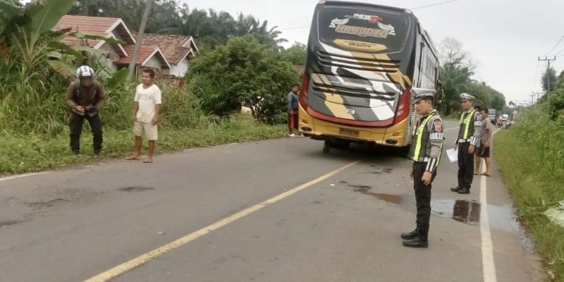 Kecelakaan Lalulintas di Jalinsum Simpang Gegas Temuan, Satlantas Polres Musi Rawas Sigap Olah TKP