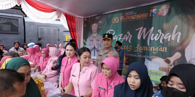 Polres Lamongan Gandeng Disperindag Gelar Bazar Ramadhan Murah