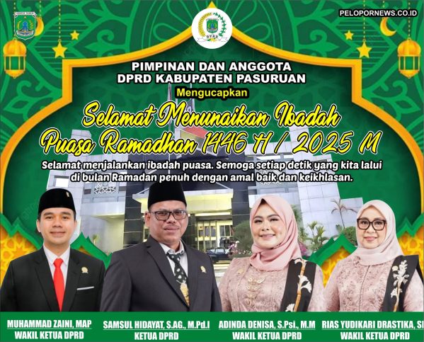 Pimpinan Dan Anggota DPRD Kabupaten Pasuruan Mengucapkan Selamat Menunaikan Ibadah Puasa Ramadhan 1446 H / 2025 M