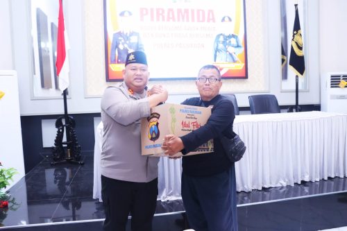 Per erat Sinergitas, Kapolres Pasuruan Buka bersama dan Berikan Bingkisan Kepada Wartawan Jelang Lebaran