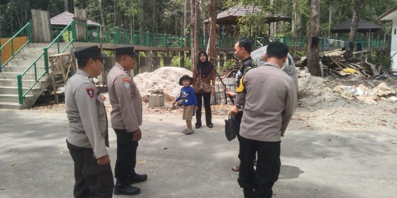 Polsek Bukit Batu Sambangi Objek Wisata Kota Hutan Nyaru Menteng Berkah