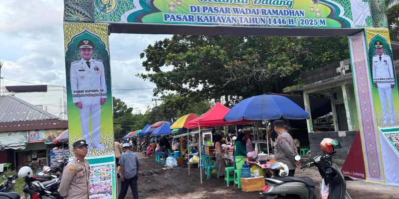Jaga Kamtibmas Bulan Ramadhan, Polresta Palangka Raya Pam Pasar Wadai Jalan AIS Nasution