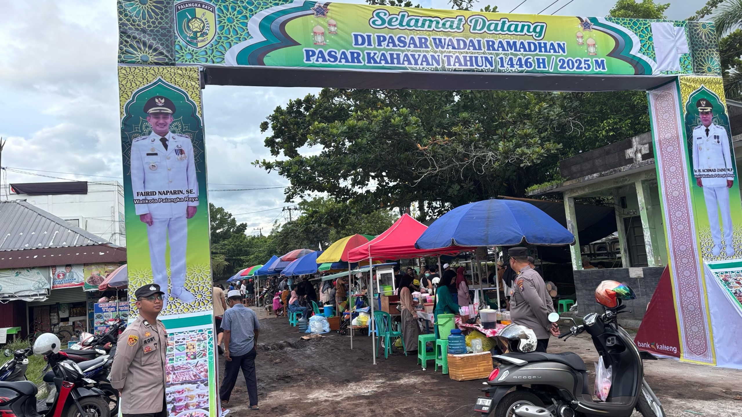 Jaga Kamtibmas Bulan Ramadhan, Polresta Palangka Raya Pam Pasar Wadai Jalan AIS Nasution