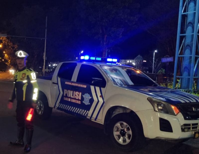 Personel Satlantas Polresta Pertahankan Kamseltibcarlantas di Kota Palangka Raya