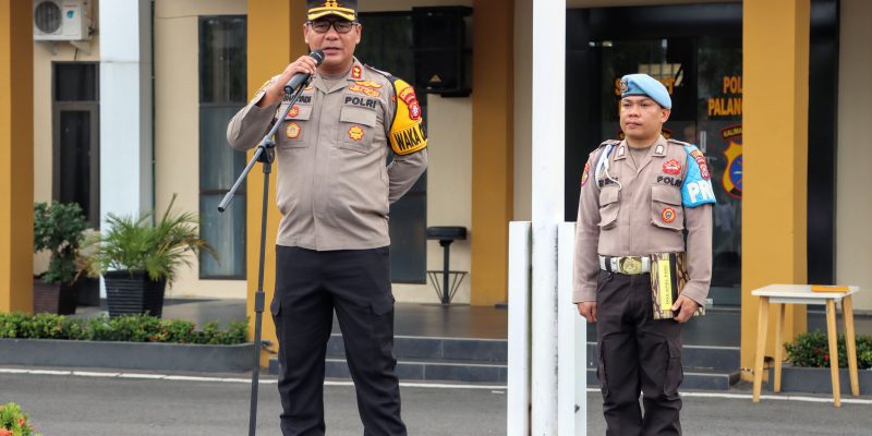 Amanat Apel Pagi, Wakapolresta Palangka Raya Atensikan Pantau Sembako selama Bulan Ramadhan