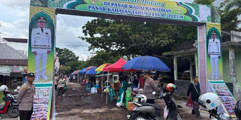 Pastikan Keamanan, Polresta Palangka Raya Jaga di Pasar Ramadan Kahayan