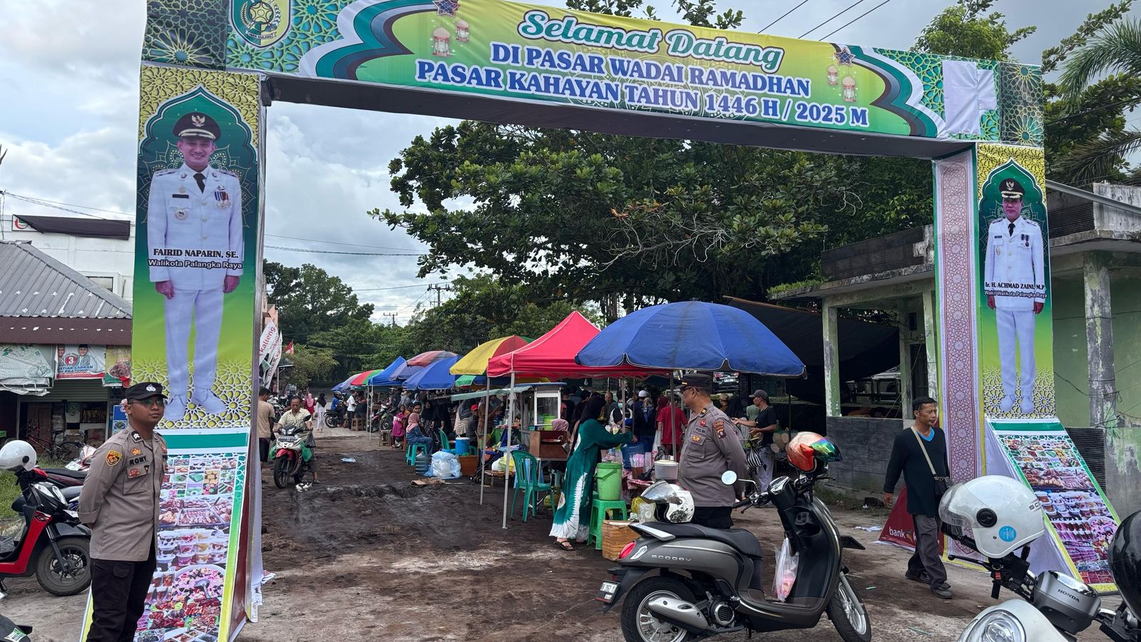 Pastikan Keamanan, Polresta Palangka Raya Jaga di Pasar Ramadan Kahayan