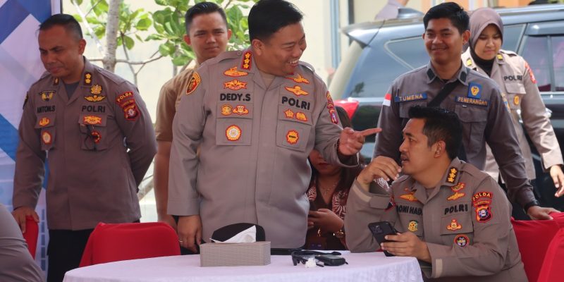 Kapolresta Palangka Raya Hadiri Ground Breaking Serentak Pembangunan Secara Hybrid