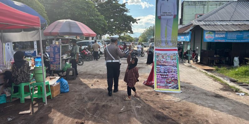 Jaga Kamtibmas Bulan Ramadhan, Polresta Palangka Raya Pam Pasar Wadai di Pasar Kahayan