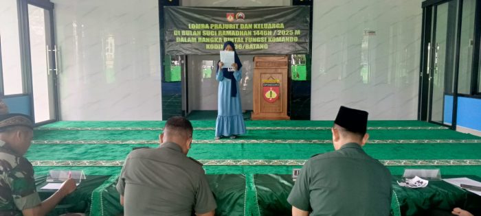 Sambut Bulan Ramadhan Kodim Batang Gelar Lomba Ceramah, Adzan, Baca Al Qur’an dan Hafalan Surat Pendek