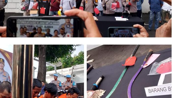 Satreskrim Polsek Jajaran Polrestabes Surabaya Berhasil Amankan 24 Pelaku Kejahatan Jalanan