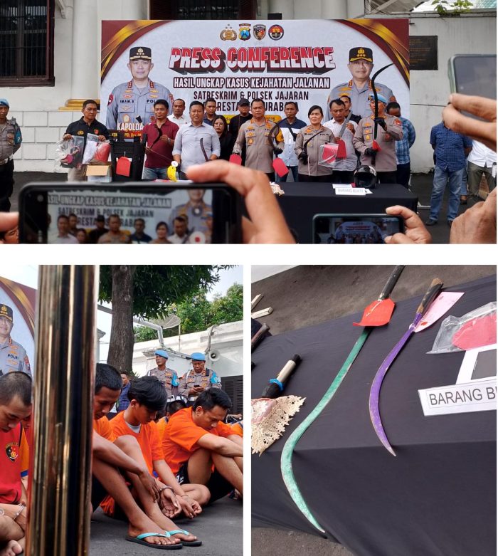 Satreskrim Polsek Jajaran Polrestabes Surabaya Berhasil Amankan 24 Pelaku Kejahatan Jalanan