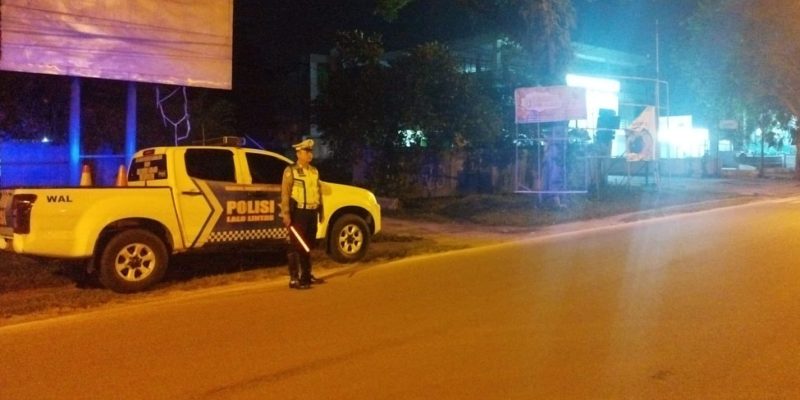 Satlantas Polresta Palangka Raya Gelar Patroli di Jalan Dr. Murjani untuk Cegah Balapan Liar