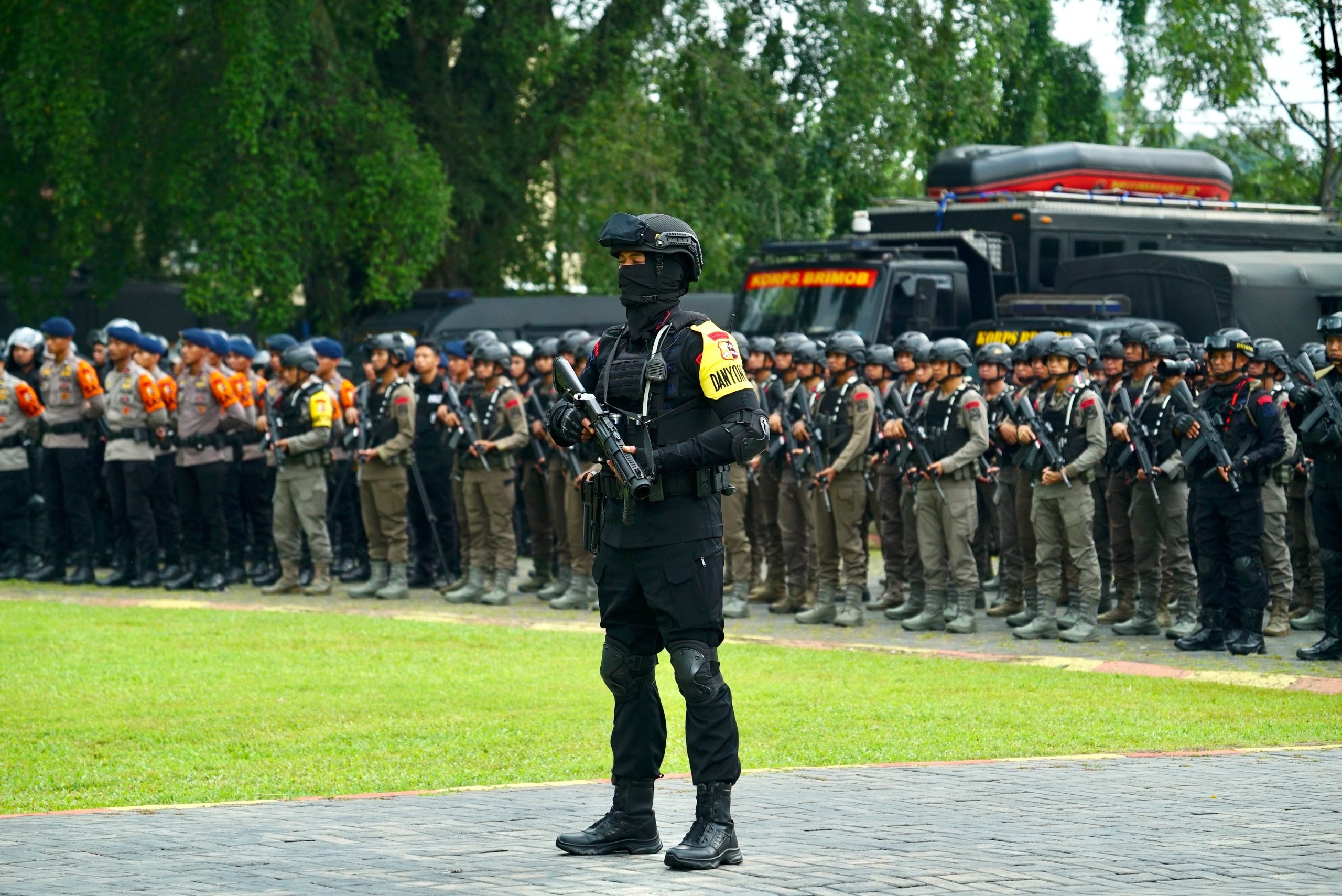 Jelang Hari Raya Idul Fitri 1446 H, Danpas Pelopor Korbrimob Polri Cek Kesiapan Pasukannya