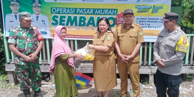Gerakan Pangan Murah di Kelurahan Kameloh Baru, Dikawal Polsek Sabangau