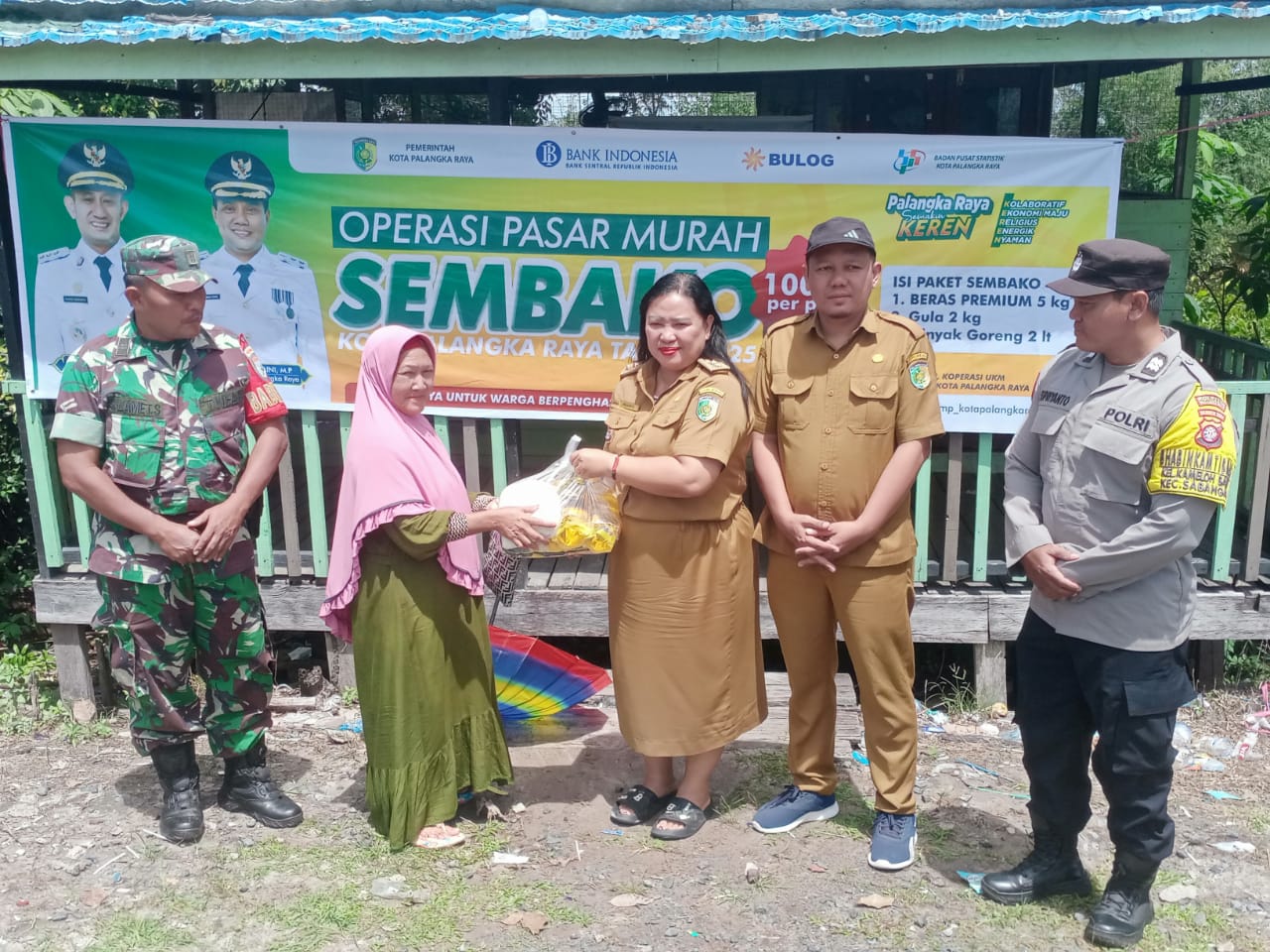 Gerakan Pangan Murah di Kelurahan Kameloh Baru, Dikawal Polsek Sabangau