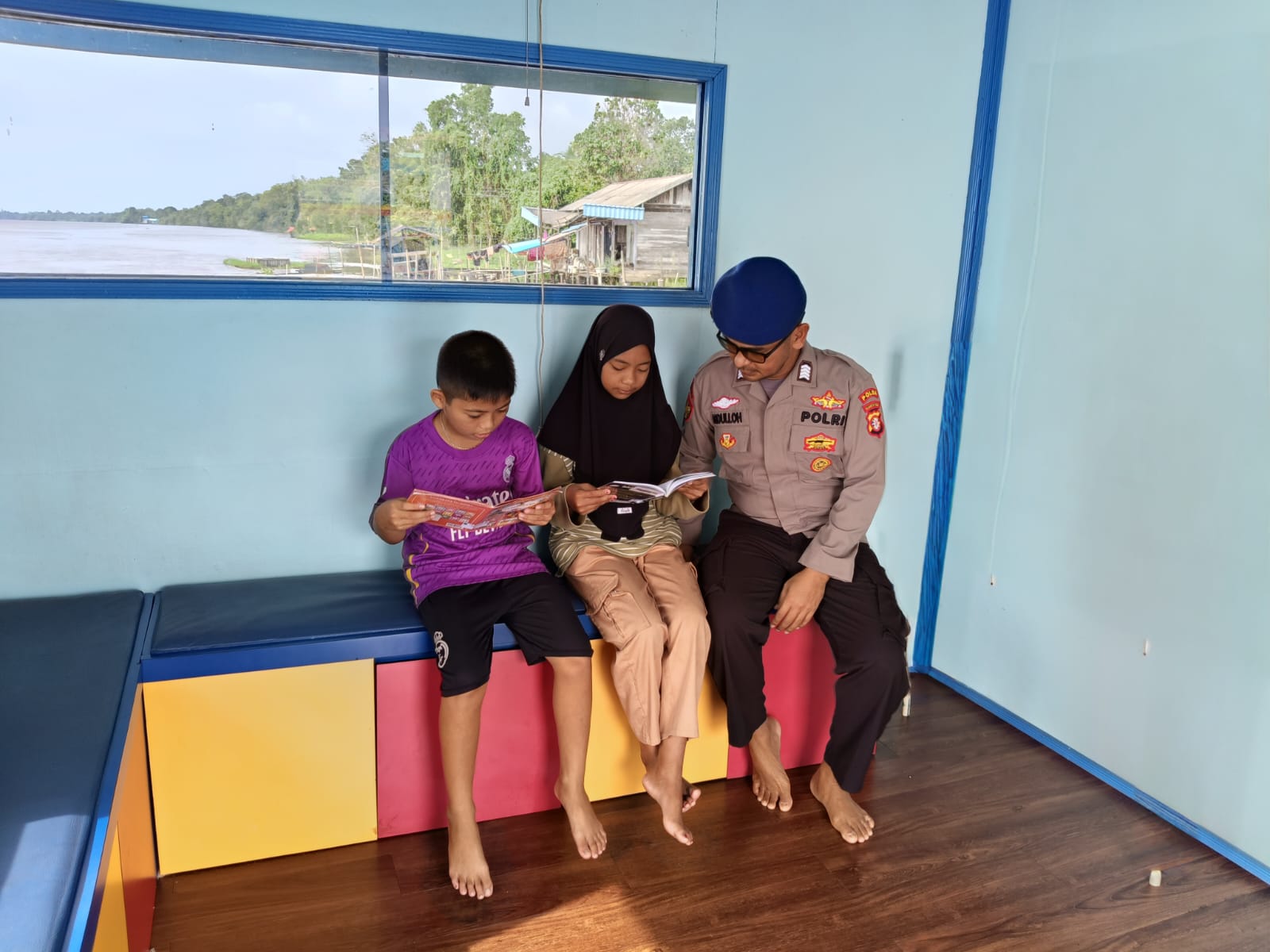 Dukung Program Pemerintah Tingkatkan SDM, Ditpolairud : Kami Sediakan Pondok Baca