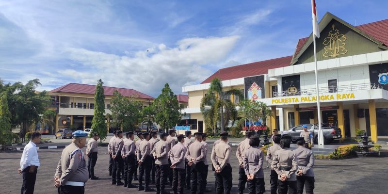 Polresta Palangka Raya Gelar Apel Sore Usai Laksanakan Tugas Kepolisian dan Yanlik