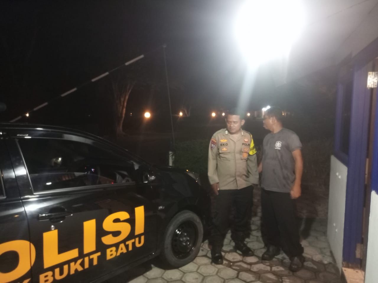 Personel Piket Polsek Bukit Batu Patroli ke Rungan Sari