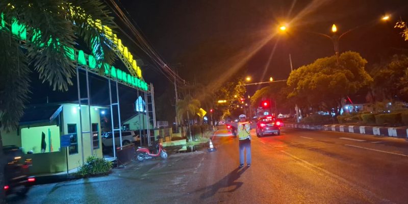 Pam Salat Tarawih, Polresta Palangka Raya Atur Arus Lalin di sekitar Masjid Darul Arqam