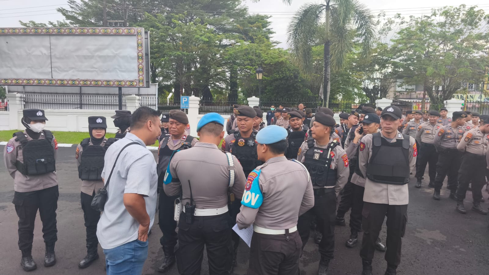 Cegah Pelanggaran SOP, Sipropam Polresta Palangka Raya Cek Kesiapan Personel Pam Aksi Damai
