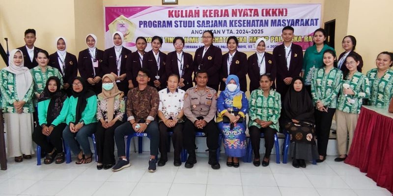 Kapolsek Sabangau Hadiri Pembukaan KKN Mahasiswa STIKes di Kelurahan Sabaru