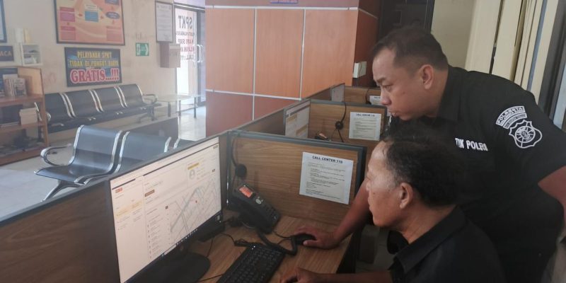 Berikan Layanan Terbaik untuk Warga, Seksi TIK Periksa Layanan 110 di Mapolresta Palangka Raya