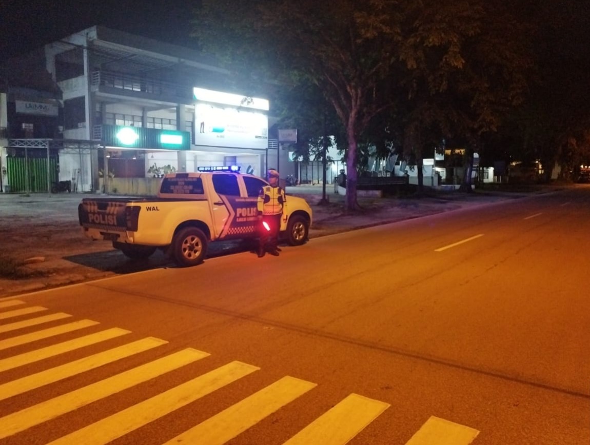 Cegah Balapan Liar, Satlantas Polresta Palangka Raya Gelar Patroli di Jalan Dr. Murjani