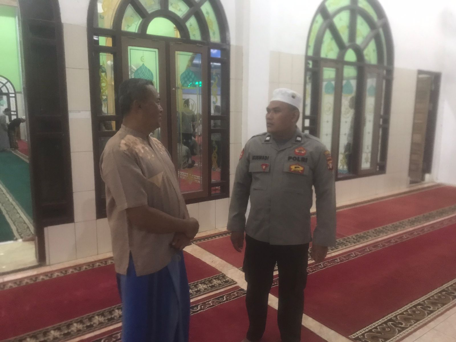 Polsek Bukit Batu Pastikan Keamanan Salat Tarawih di Masjid Al-Amin