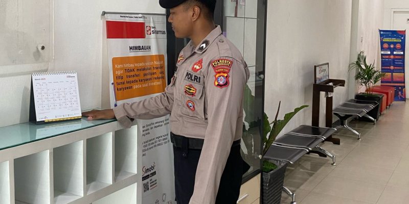 Satpamobvit Polresta Palangka Raya Kawal Keamanan di Lingkungan Perbankan