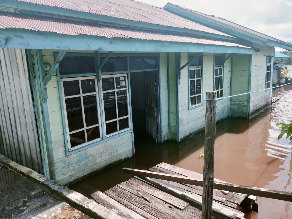 Di Kelurahan Tangkiling, Polsek Bukit Batu Catat 35 KK Terdampak Banjir