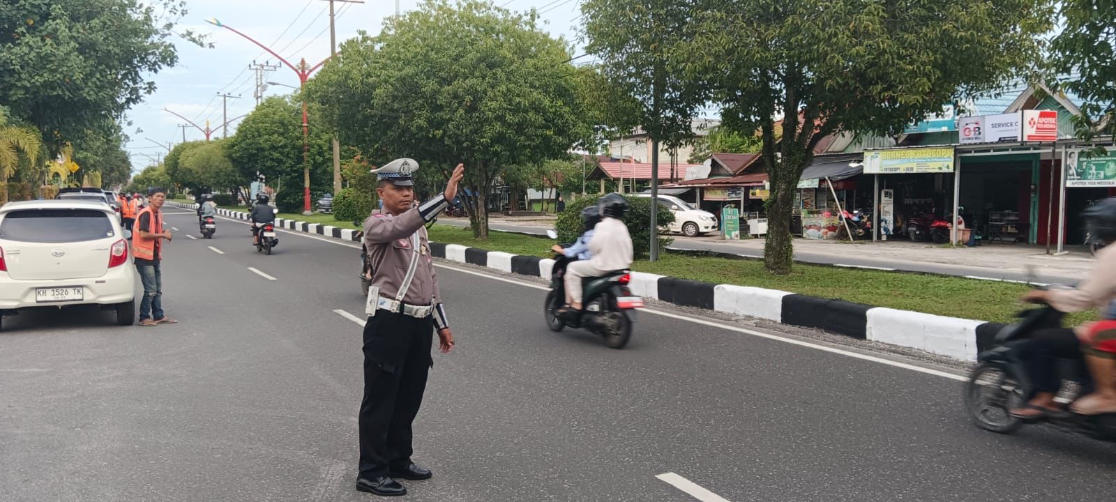 Di Pasar Wadai Ramadan, Polresta Palangka Raya Berjaga