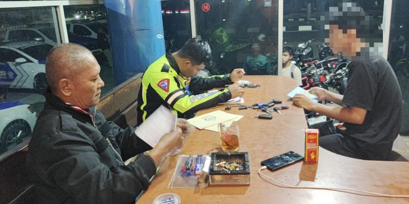 Tegas! Satlantas Polresta Palangka Raya Amankan Belasan Motor Diduga Pelaku Balapan Liar