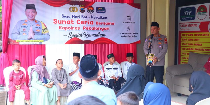 Berbagi Kebaikan di Bulan Ramadhan, Tujuh Anak Ikuti Sunat Ceria Bersama Kapolres Pekalongan
